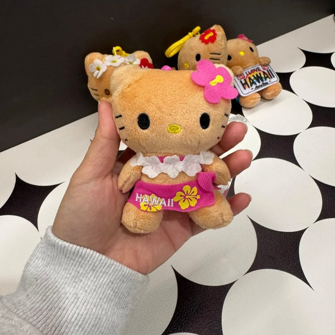 Hawaii Hello Kitty Plush Doll Keychain Charms